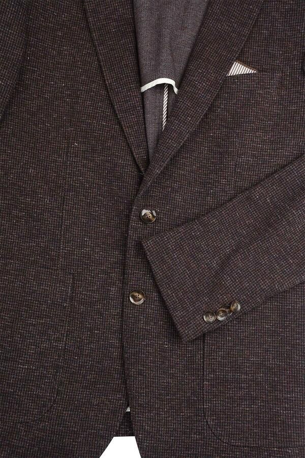 Suitable Blazer Colbert Fame Pied de Poule Bruin - Foto 4
