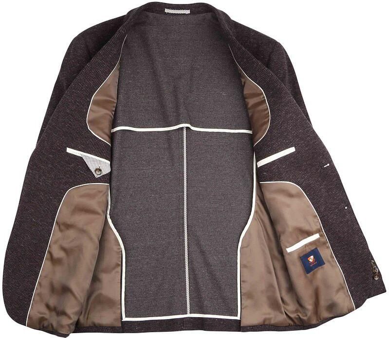 Suitable Blazer Colbert Fame Pied de Poule Bruin - Foto 3