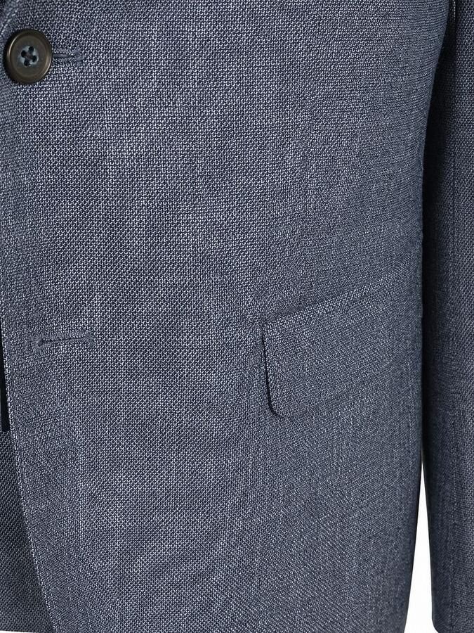 Suitable Blazer Colbert Fine Structure Blauw - Foto 2