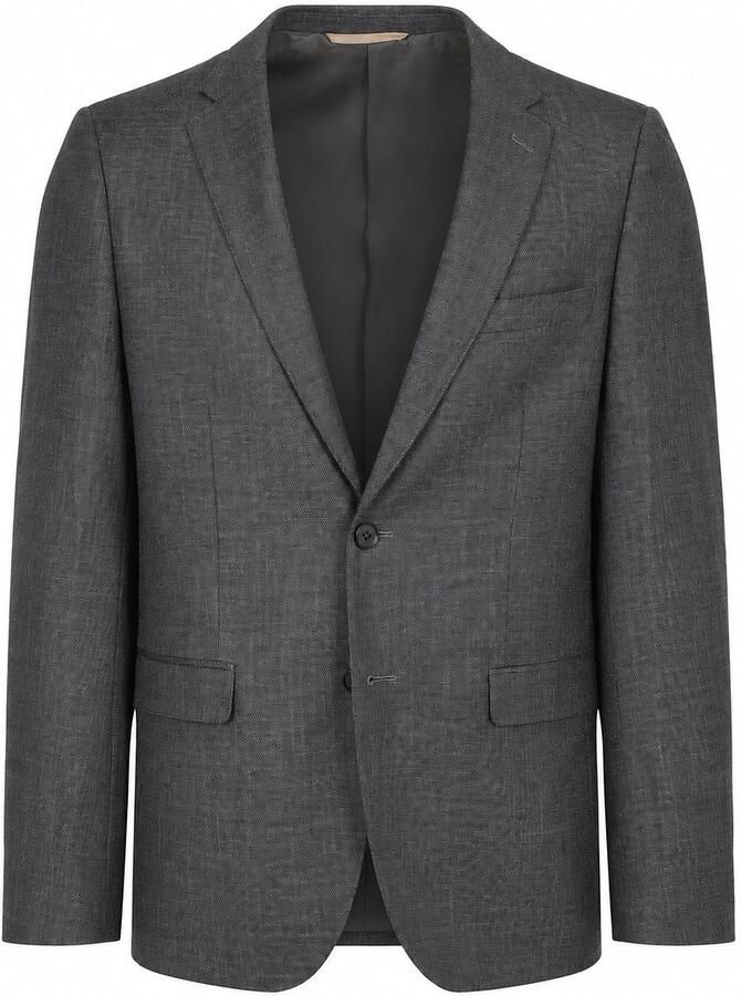 Suitable Blazer Colbert Fine Structure Donkergroen