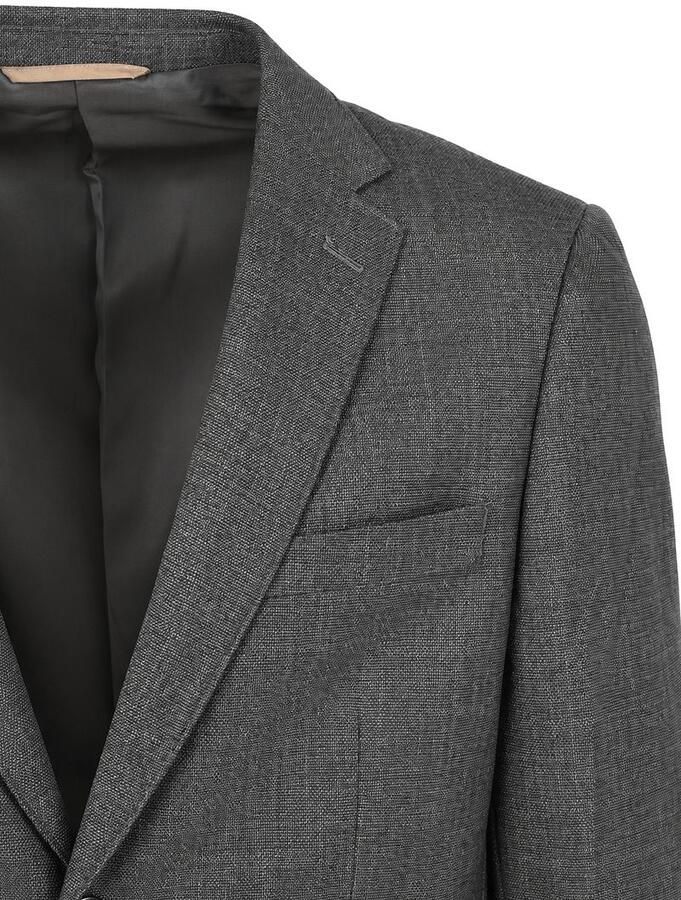 Suitable Blazer Colbert Fine Structure Donkergroen - Foto 2