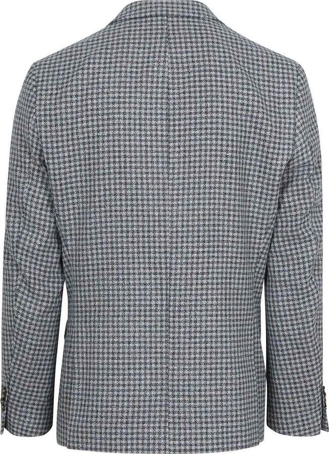 Suitable Blazer Colbert Grou Check Royal Blauw - Foto 4