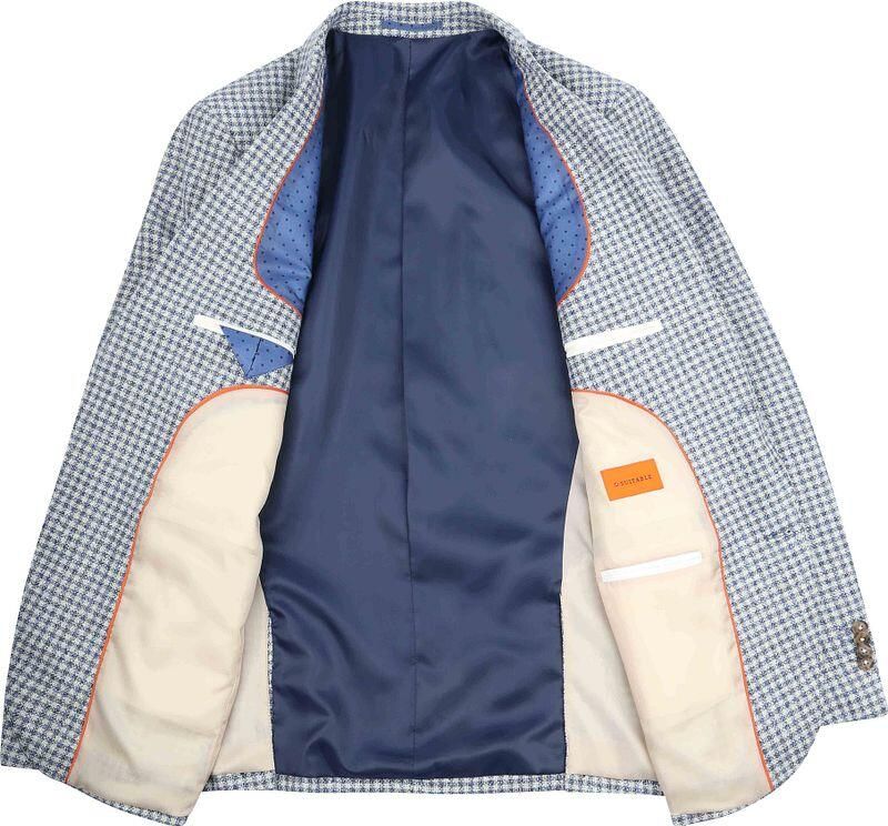 Suitable Blazer Colbert Grou Check Royal Blauw - Foto 3