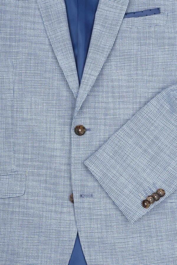 Suitable Blazer Colbert Grou Print Lichtblauw - Foto 4