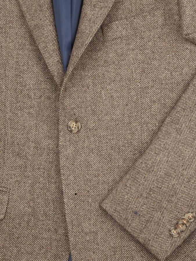 Suitable Colbert Herringbone Merinowol Lichtbruin - Foto 4
