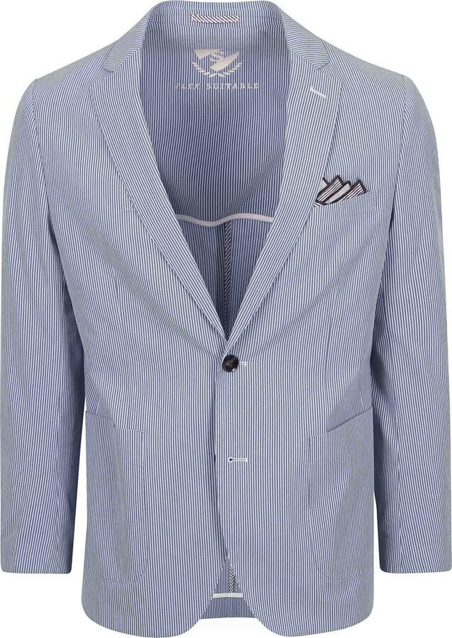 Suitable Blazer Colbert Lind Strepen Blauw