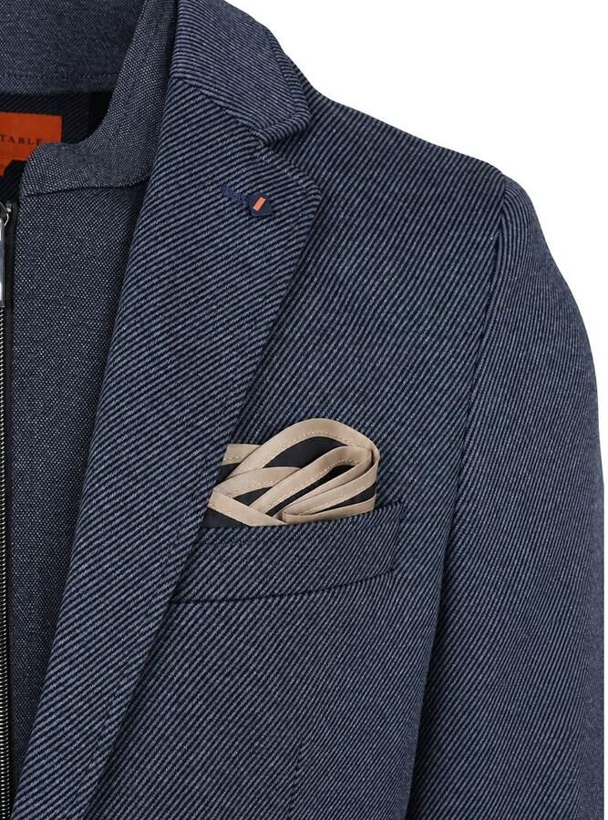 Suitable Blazer Colbert Lommer Twill Inlay Navy - Foto 4