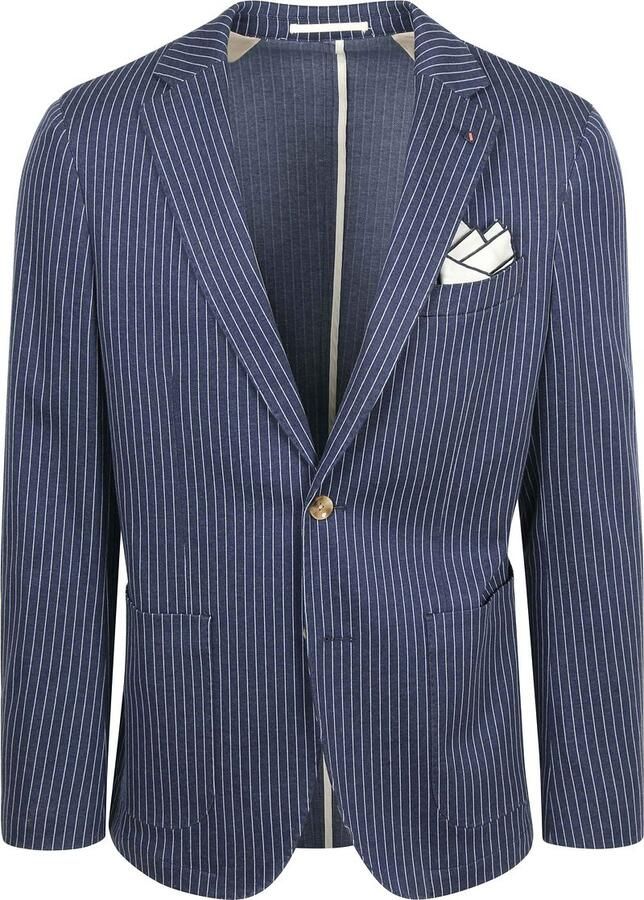 Suitable Blazer Colbert Mylo Pinstripe Navy