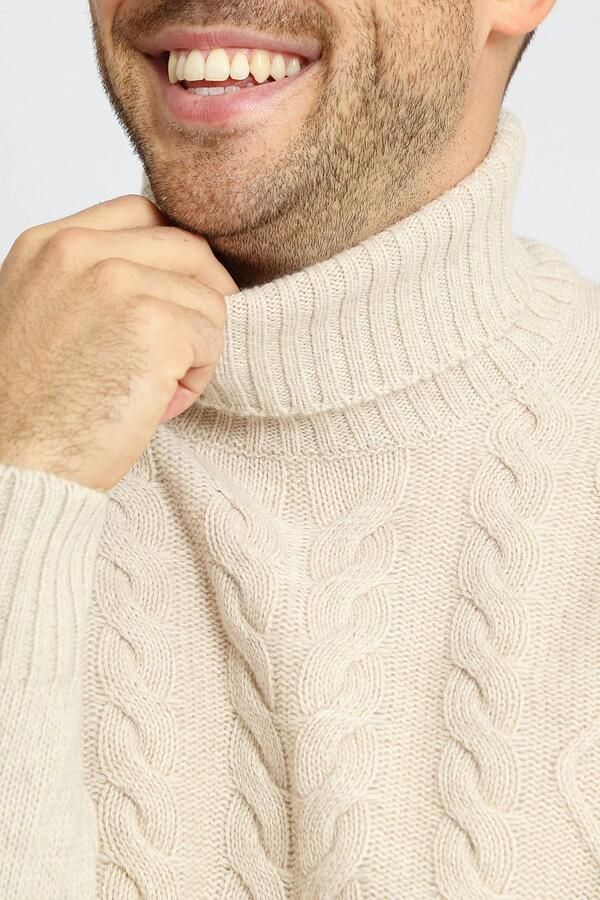 Suitable Sweater Coltrui Cable Wol Ecru - Foto 3