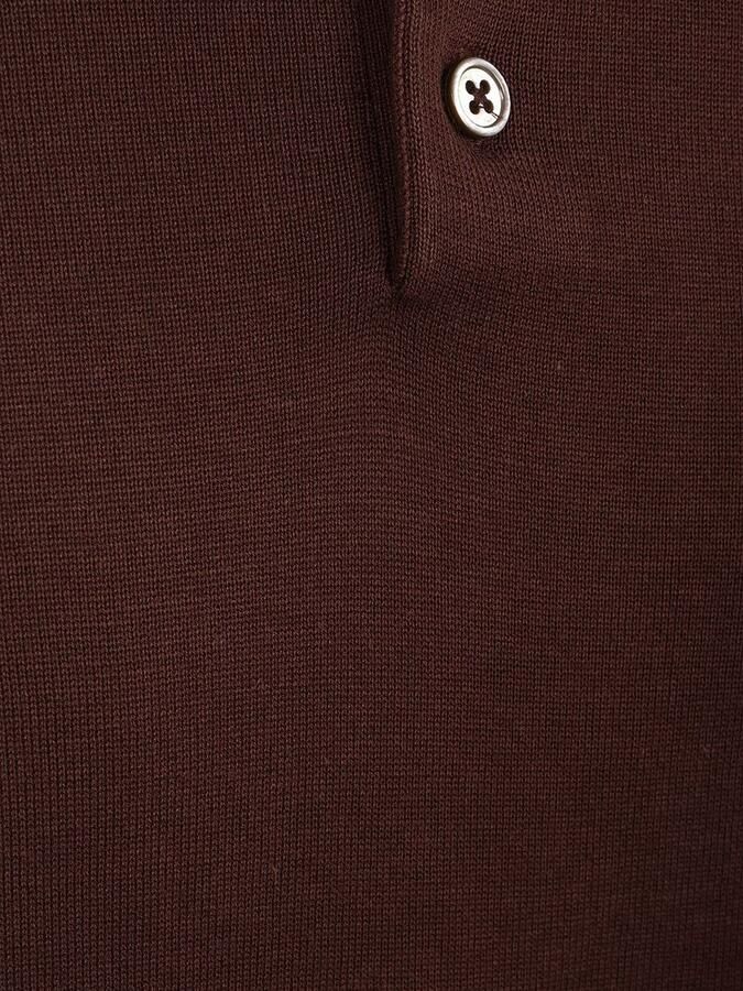 Suitable Compact Cotton Poloshirt Bordeaux - Foto 2