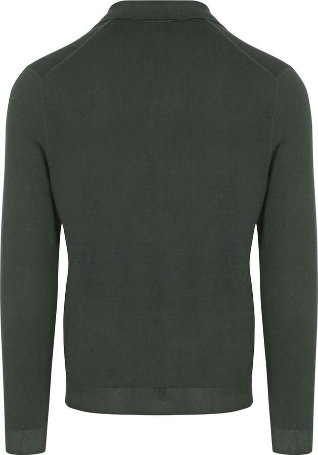 Suitable Compact Cotton Poloshirt Donkergroen - Foto 2