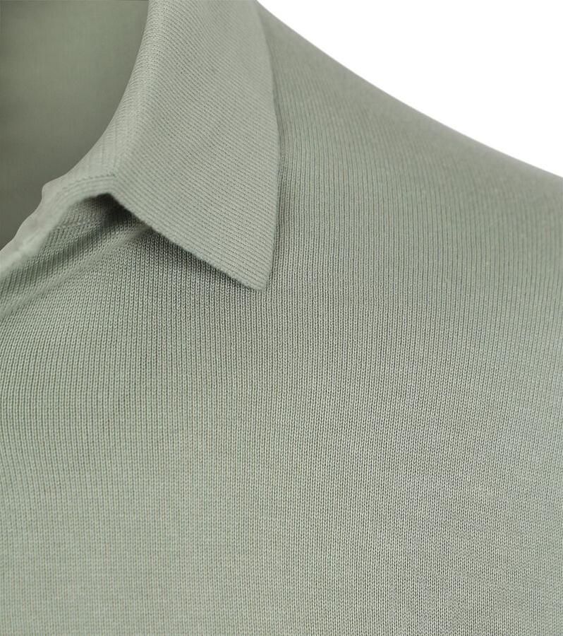 Suitable Compact Cotton Poloshirt Lichtgroen - Foto 3