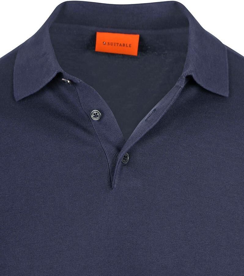 Suitable Compact Cotton Poloshirt Navy - Foto 2