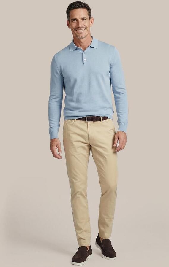 Suitable Compact Cotton Poloshirt Staal Blauw - Foto 5