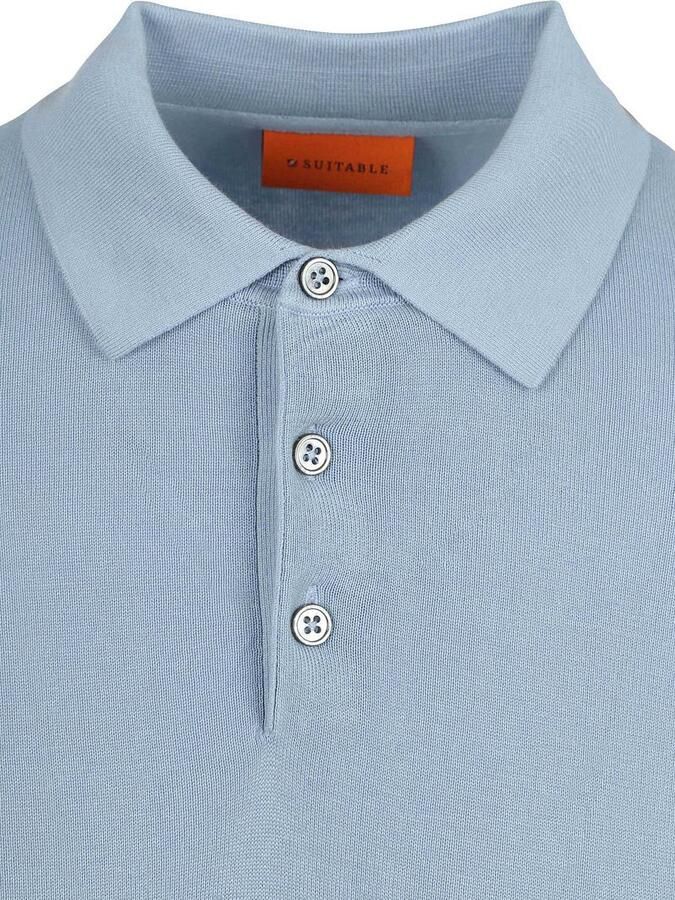 Suitable Compact Cotton Poloshirt Staal Blauw - Foto 2