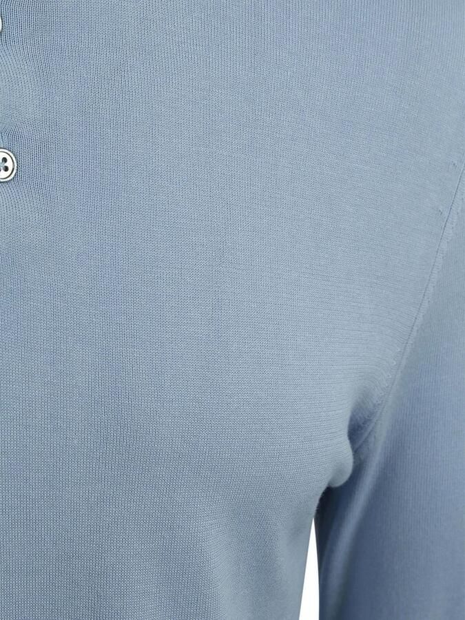 Suitable Compact Cotton Poloshirt Staal Blauw - Foto 3