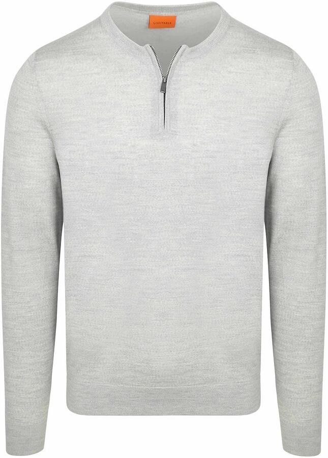Suitable Crew Zip Merino Grijs