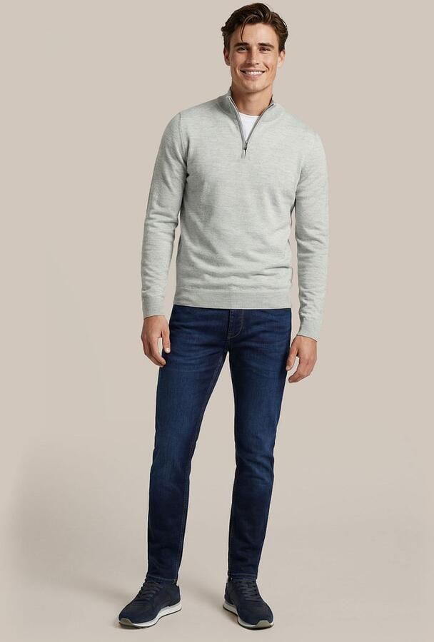 Suitable Crew Zip Merino Grijs - Foto 5