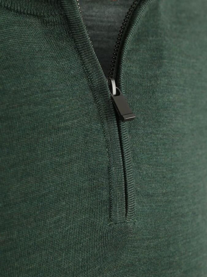 Suitable Crew Zip Merino Groen - Foto 2