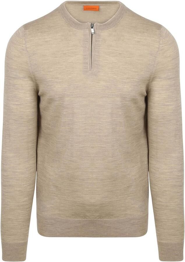 Suitable Crew Zip Merino Sand