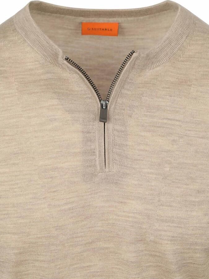 Suitable Crew Zip Merino Sand - Foto 3