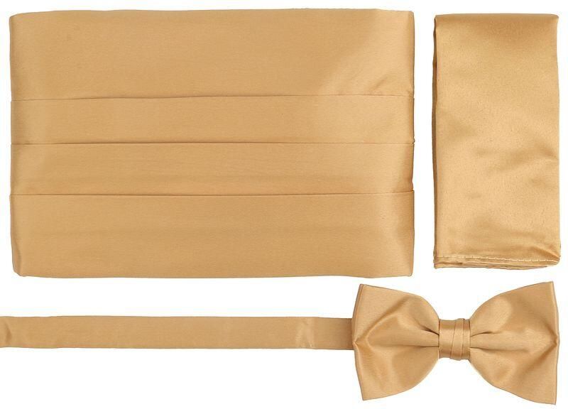 Suitable Cumberband Strik Pochet Set Goud