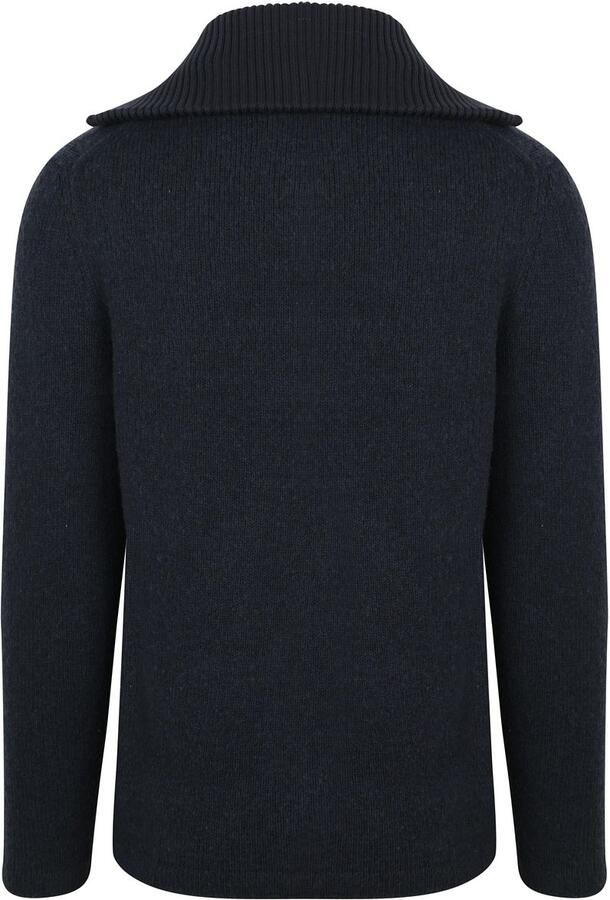 Suitable Deep Zip Pullover Boiled Wool Navy - Foto 3