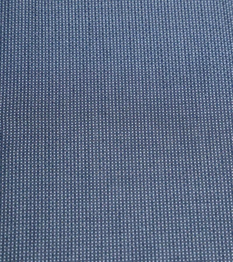 Suitable Dobby Overhemd Melange Donkerblauw - Foto 3