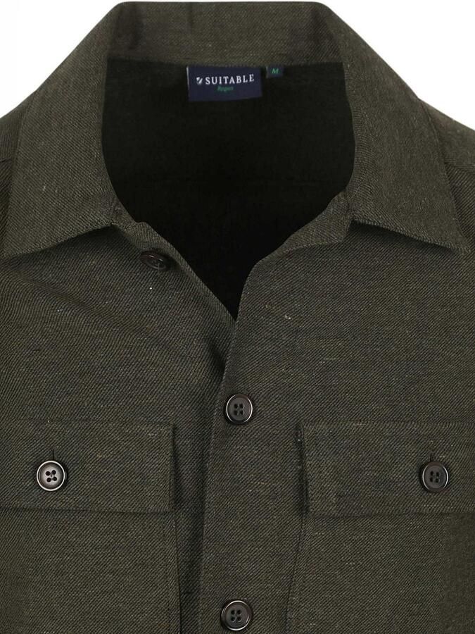 Suitable Drop Loop Overshirt Army Groen - Foto 2