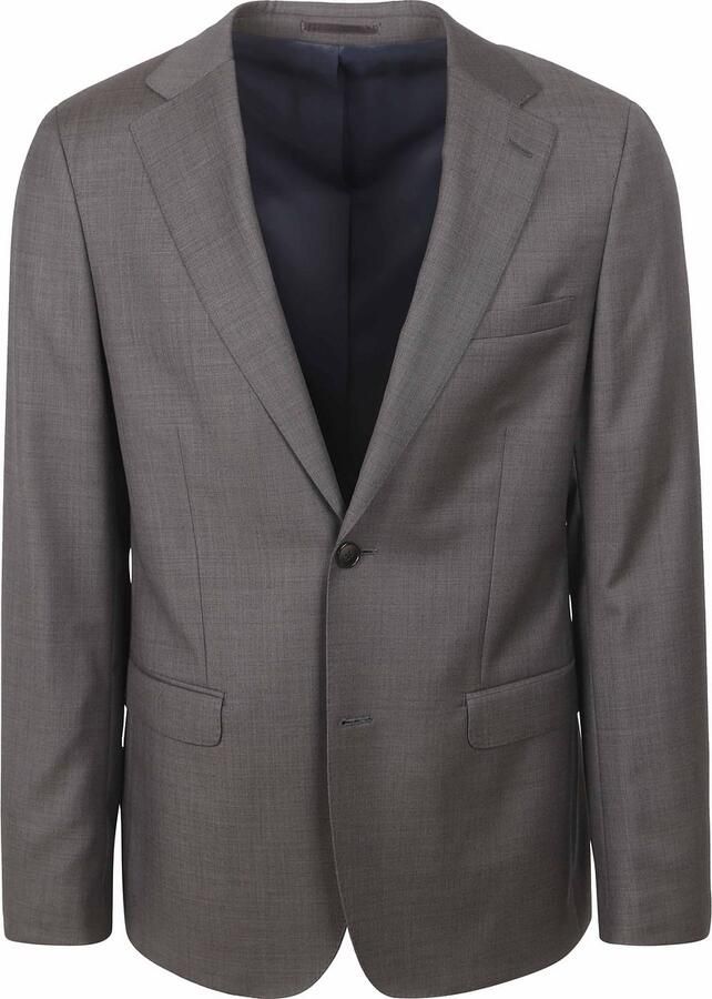 Suitable Colbert Faux Uni Kostuum Wol Grijs - Foto 5
