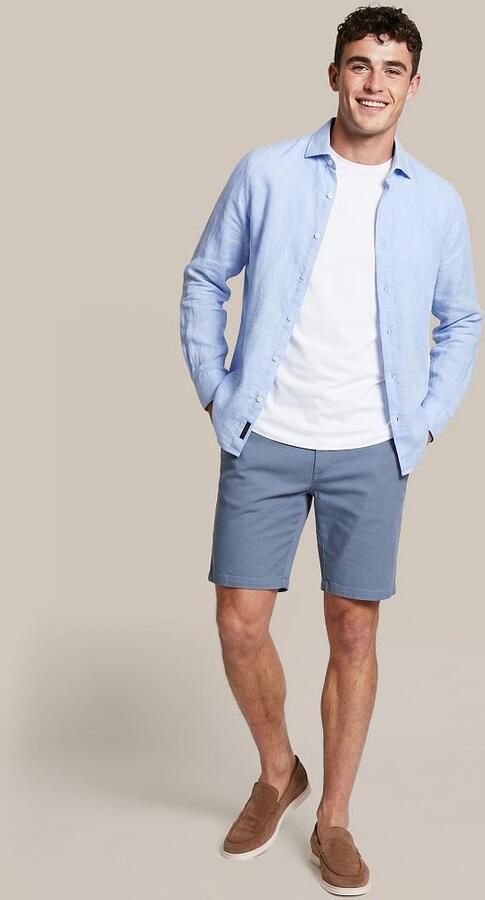 Suitable Ferdinand Structure Short Blauw - Foto 5