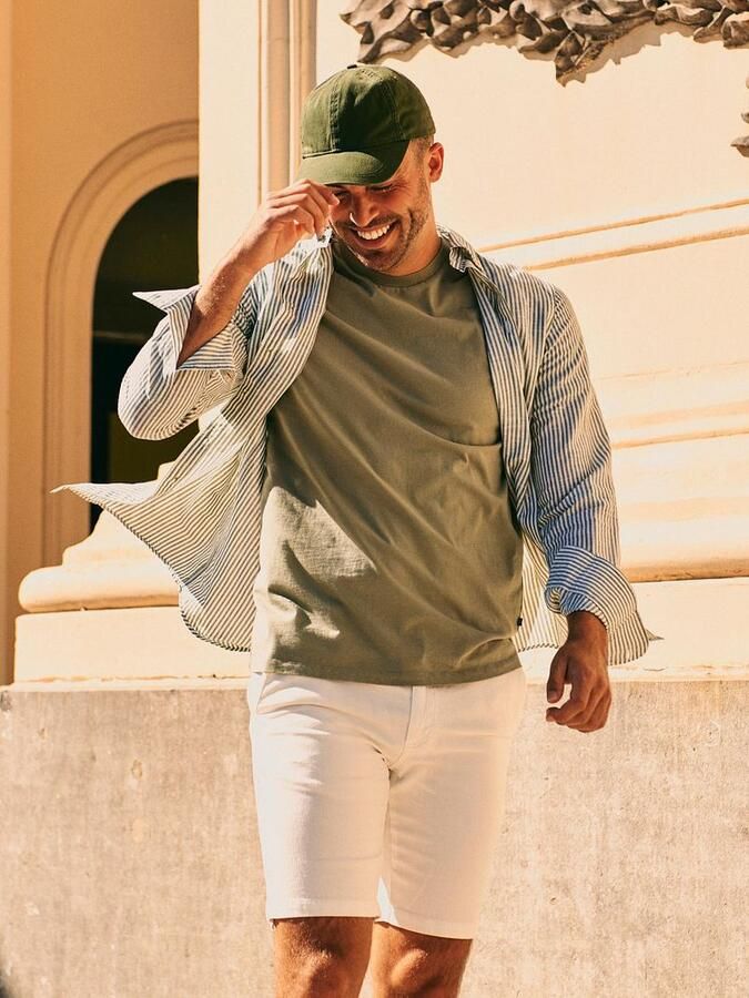 Steppin' Out Overhemd Linen Cotton Streep Groen - Foto 2