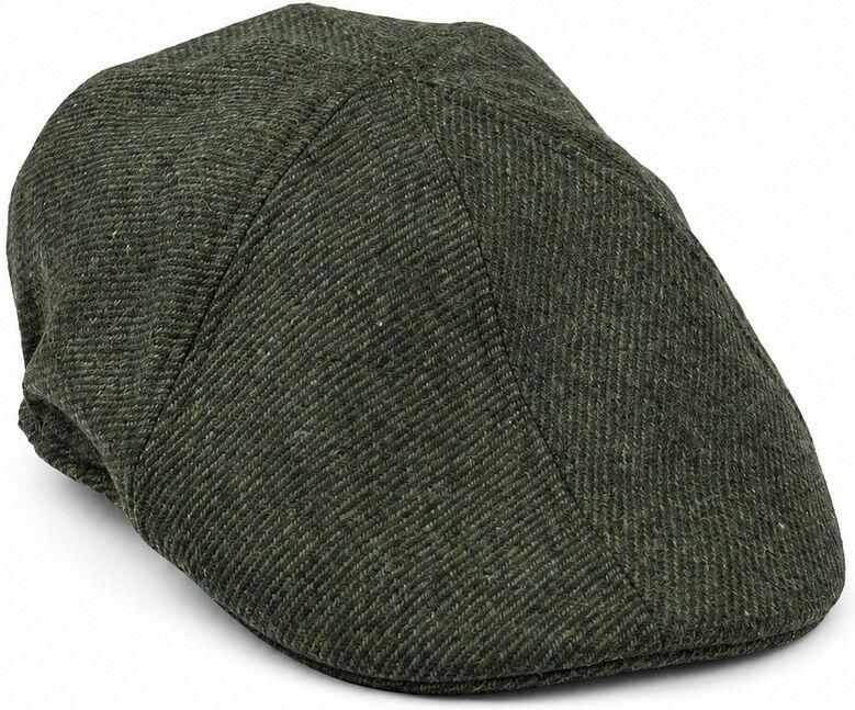 Suitable Pet Flat Cap Wool Twill Donkergroen