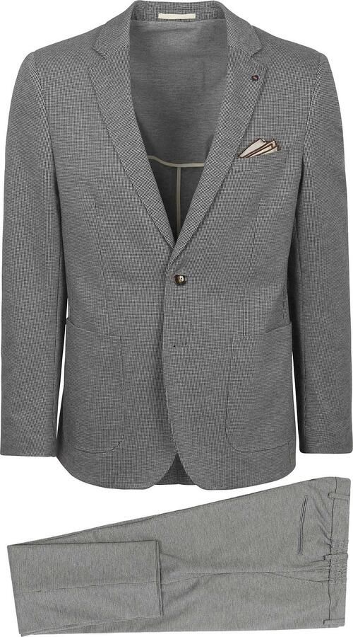 Suitable Blazer Flex Jersey Suit Grijs