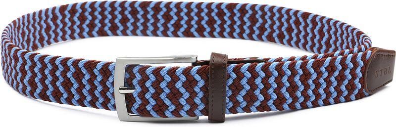Suitable Geweven Riem Bruin Blauw - Foto 3
