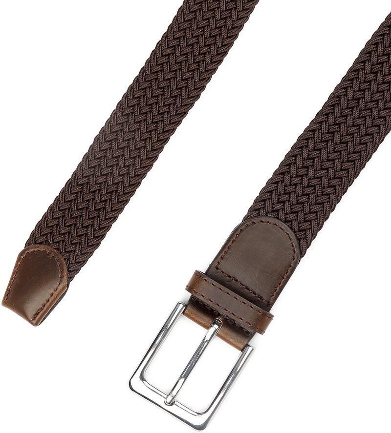 Suitable Geweven Riem Bruin - Foto 2