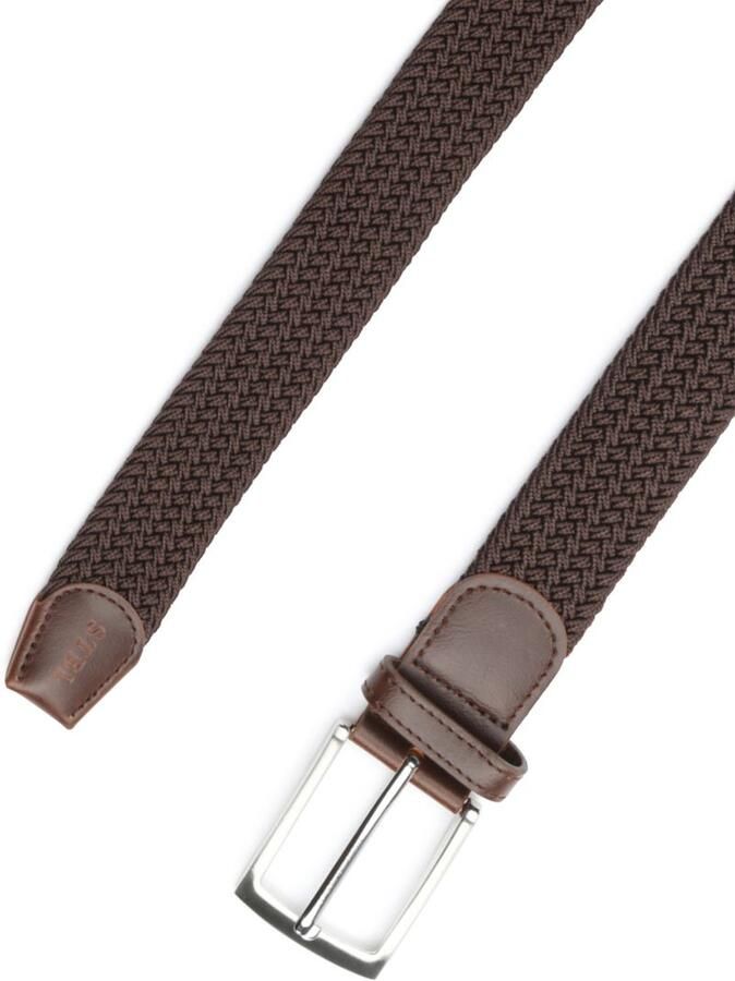 Suitable Riem Geweven Riem Bruin - Foto 2