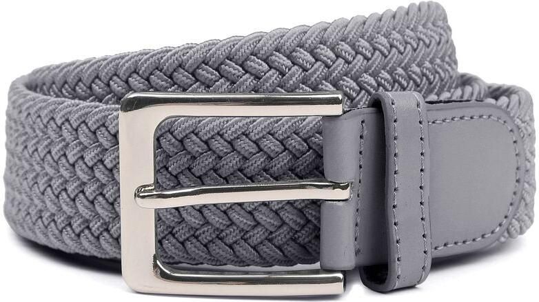 Suitable Geweven Riem Donkergrijs