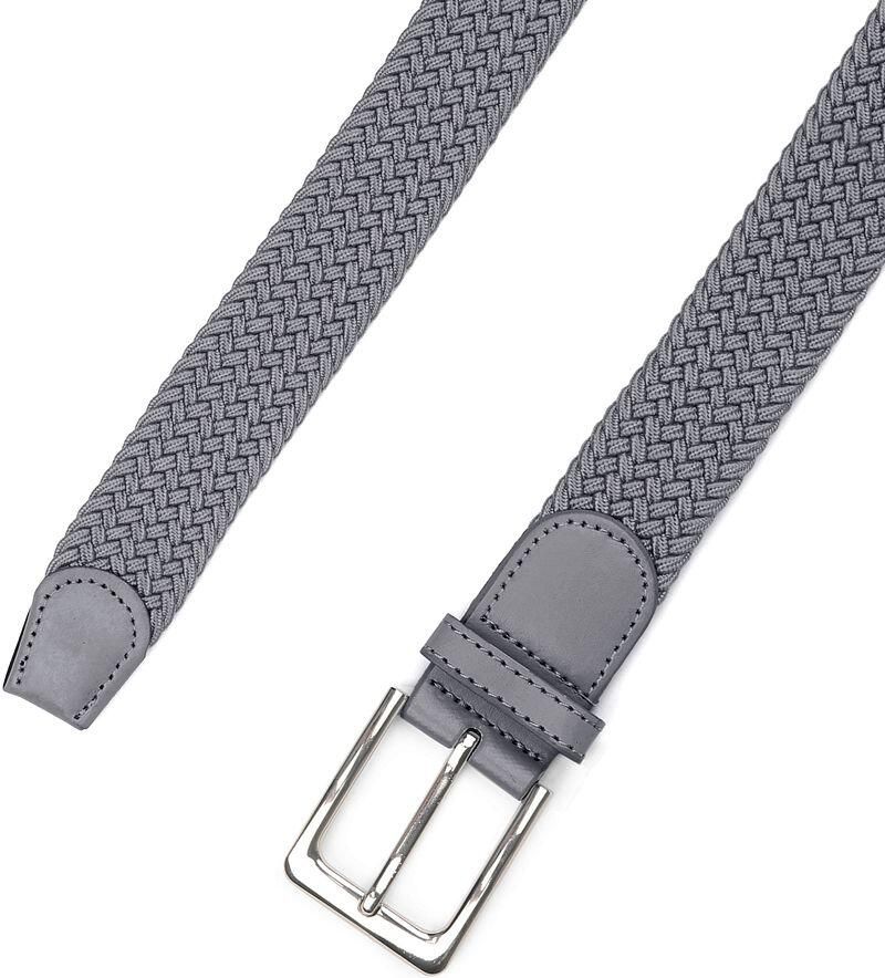 Suitable Geweven Riem Donkergrijs - Foto 2