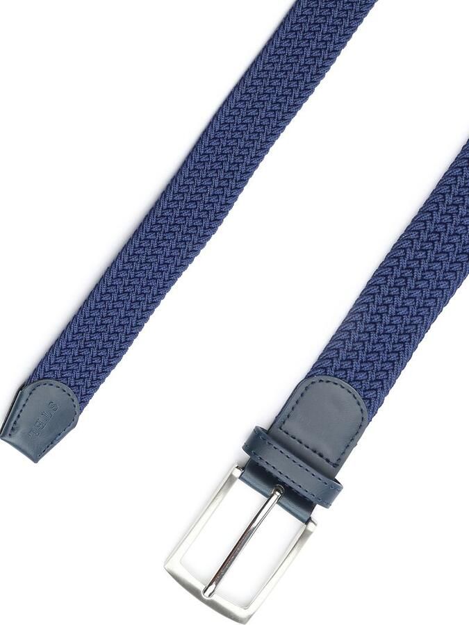 Suitable Geweven Riem Navy - Foto 2