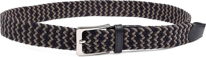 Suitable Riem Geweven Riem Navy Taupe - Foto 3