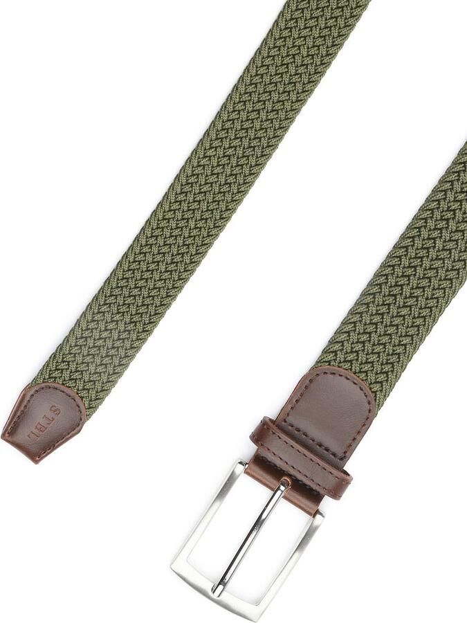 Suitable Geweven Riem Olijfgroen - Foto 2