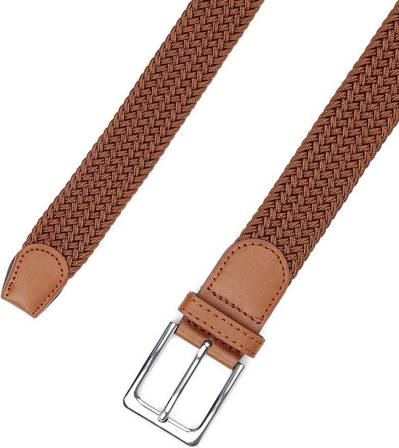 Suitable Geweven Riem Taupe Cognac - Foto 2
