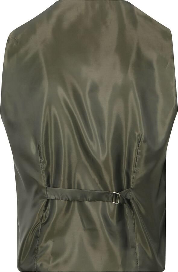 Suitable Blazer Gilet Birds Eye Donkergroen - Foto 2