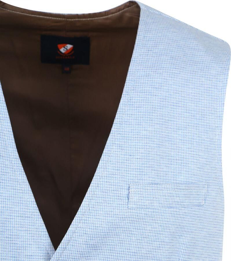 Suitable Blazer Gilet Gris Blauw
