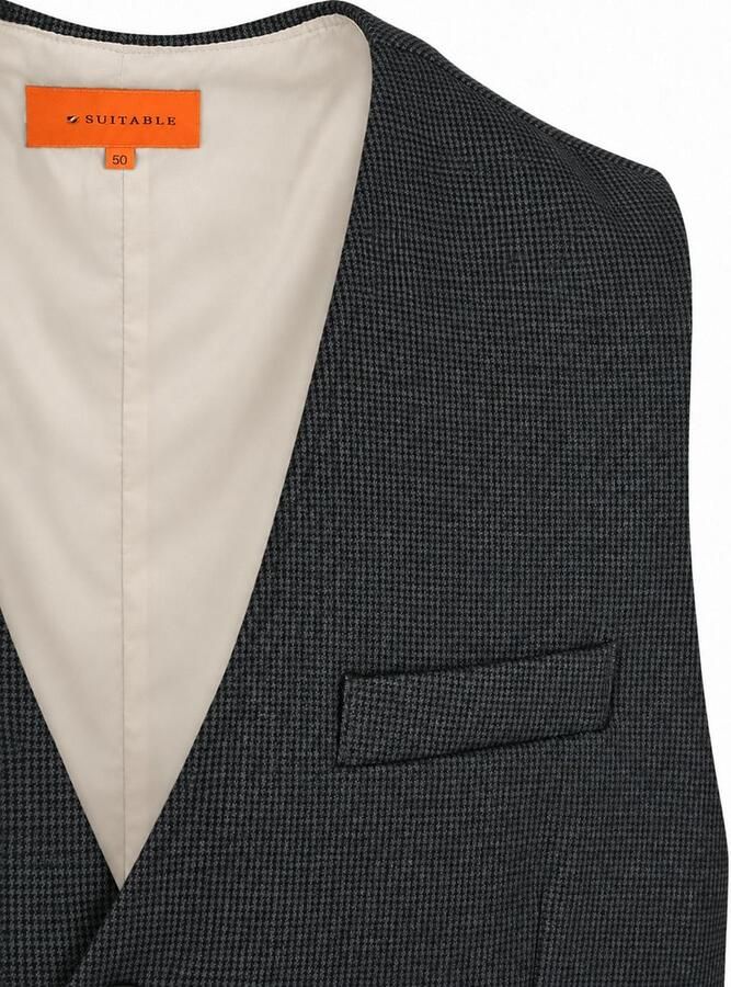 Suitable Gilet Kris Donkergroen