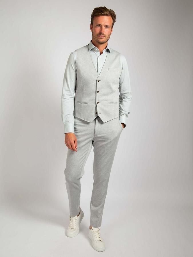 Suitable Blazer Gilet Kris Mist Grijs - Foto 4