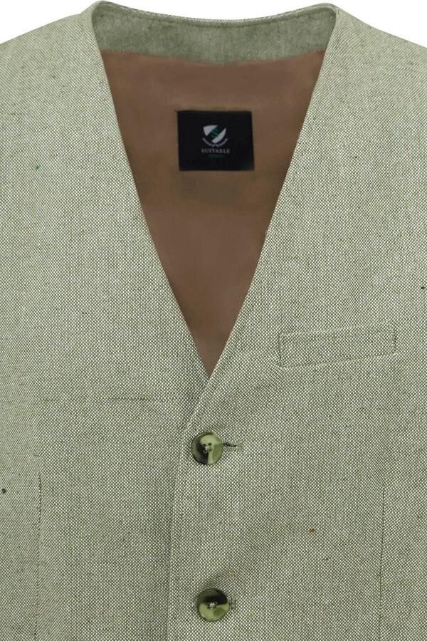 Suitable Blazer Gilet Loop Groen - Foto 2