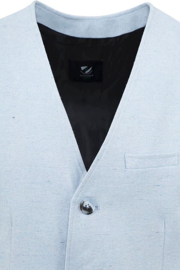 Suitable Blazer Gilet Loop Lichtblauw - Foto 4