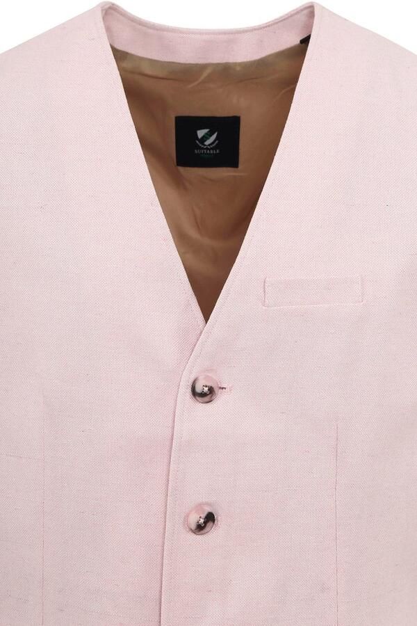Suitable Blazer Gilet Loop Roze - Foto 4